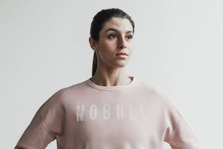 NOBULL Crew Sweatshirt Damskie - Bluza Różowe | PL-AaDP333